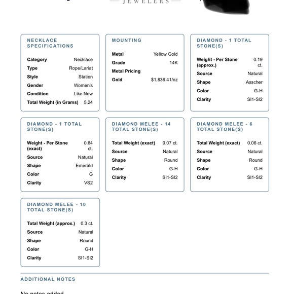 Genuine Diamonds Real 14K Yellow Gold Station Necklace. (NOT MAN MADE OR PLATED) - Picture 8 of 8